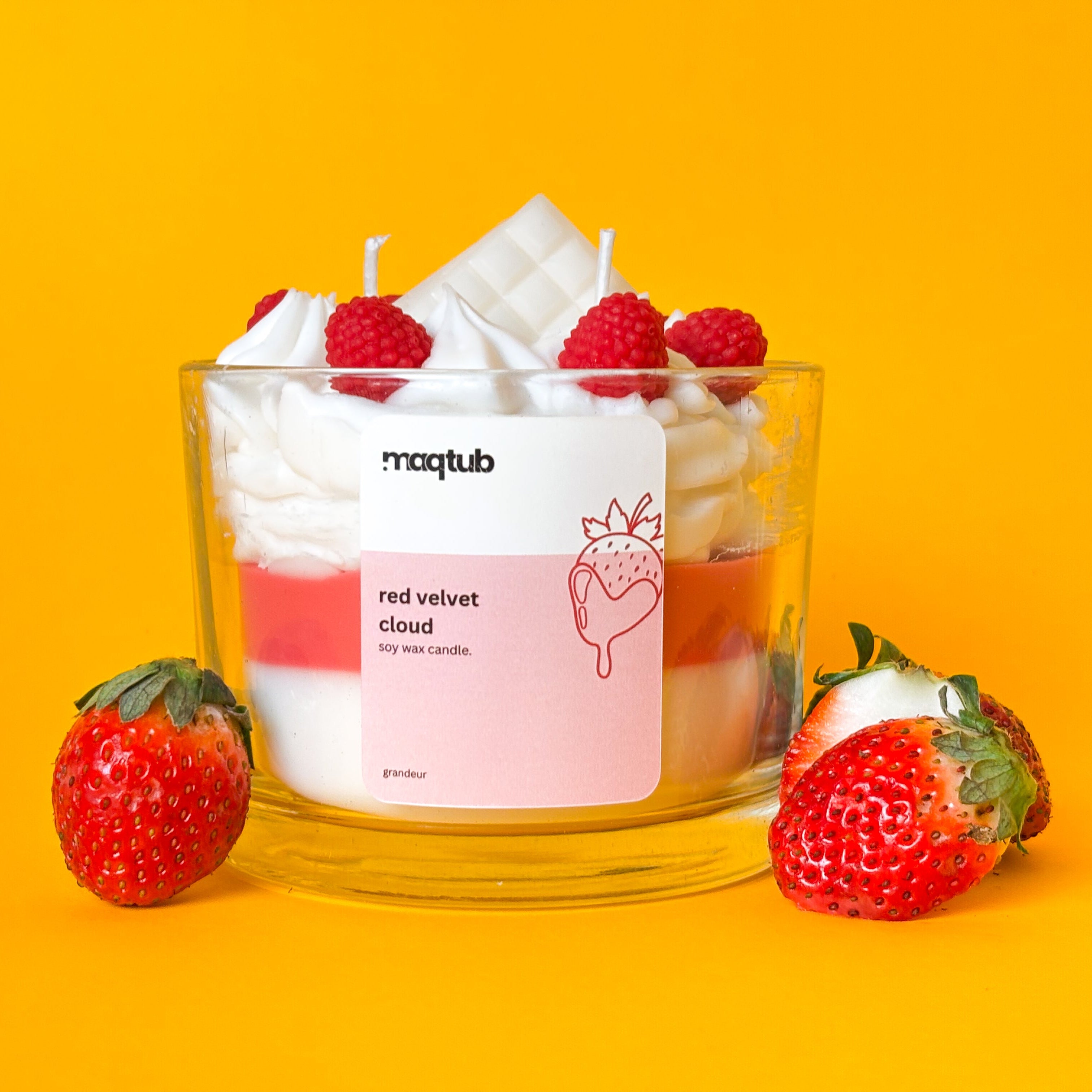 Red Velvet Cloud Candle
